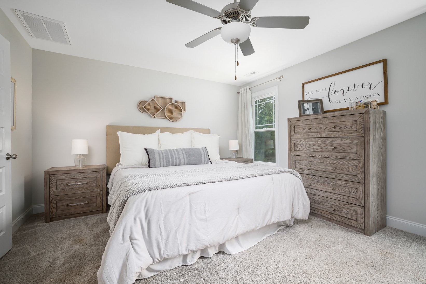 White Bed Linen on Bed